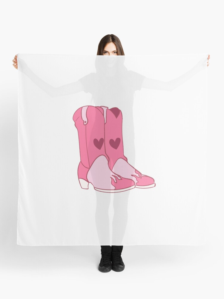 Thumbnail 1 of 3, Scarf, Cowboy Cowgirl Pink Boots designed and sold by Rojasole.