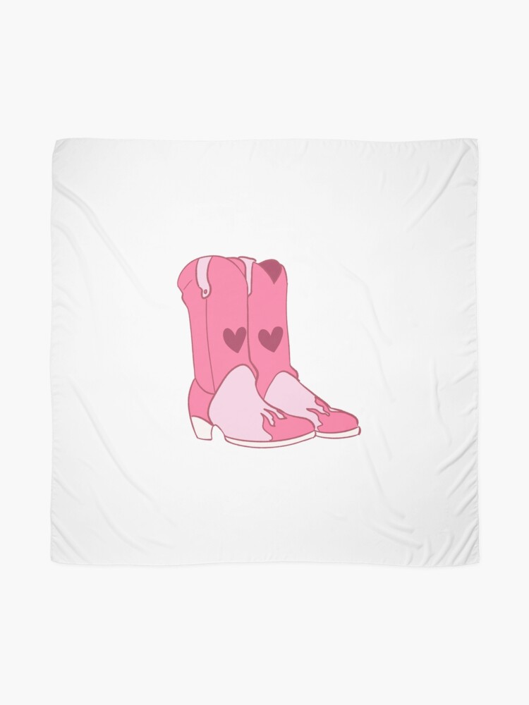 Thumbnail 2 of 3, Scarf, Cowboy Cowgirl Pink Boots designed and sold by Rojasole.
