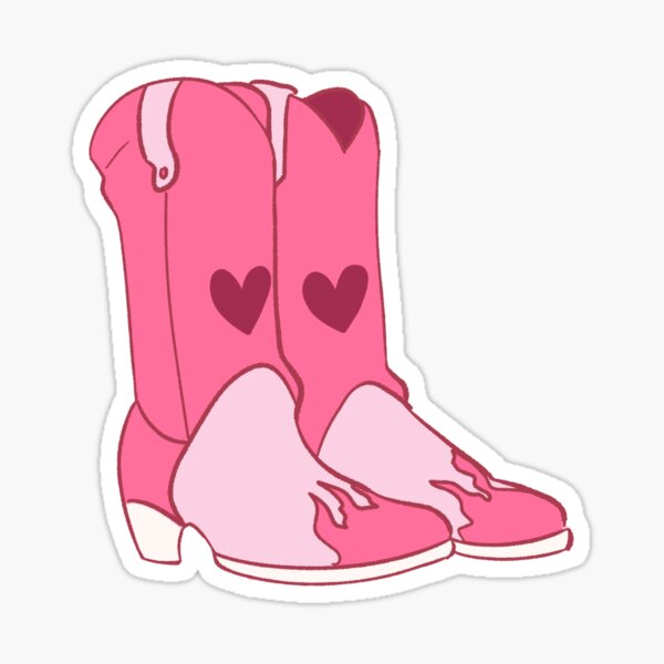 Aperçu de l'œuvre Bottes roses de cow-boy et de cow-girl créée et vendue par Rojasole.