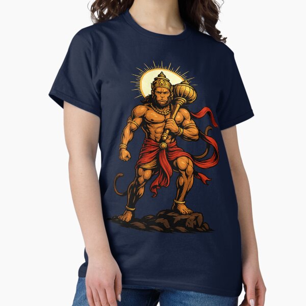 Item preview, Powerful Lord Hanuman | Hindu God | Spiritual Warrior T-Shirt Design designed and sold by Luminers.