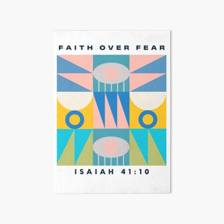Item preview, Faith Over Fear Poster Christian Art  designed and sold by ErynRoseDesign.