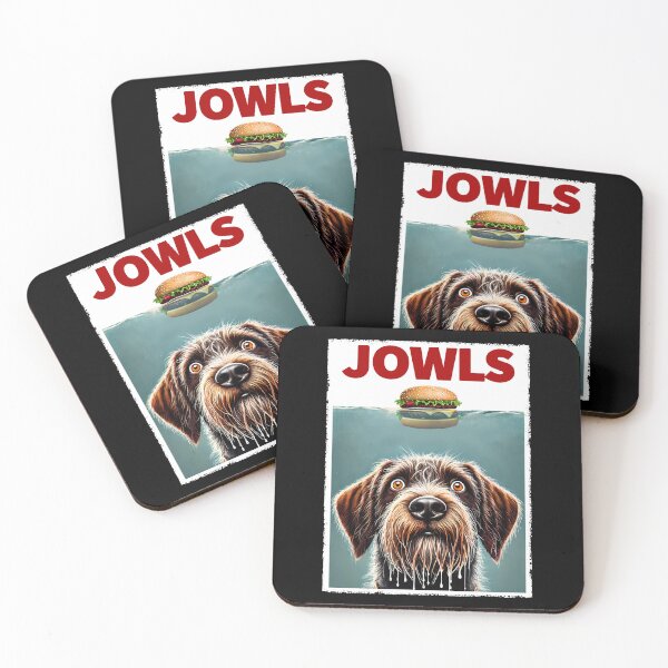 Item preview, Funny Wirehaired Pointing Griffon and Hamburger Parody Jowls Dog Lover designed and sold by Kimberley King Art  King Art.