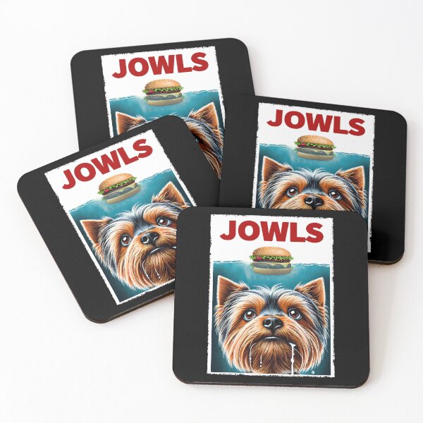 Item preview, Funny Yorkshire Terrier and Hamburger Parody Jowls Dog Lover designed and sold by Kimberley King Art  King Art.