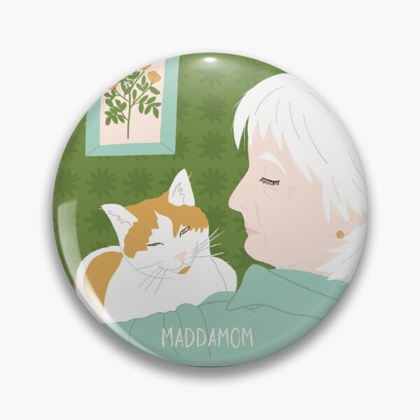 Item preview, April Joy - Wholesome Spring Illustration with Grandma and Cat Companion designed and sold by MaddaMom.
