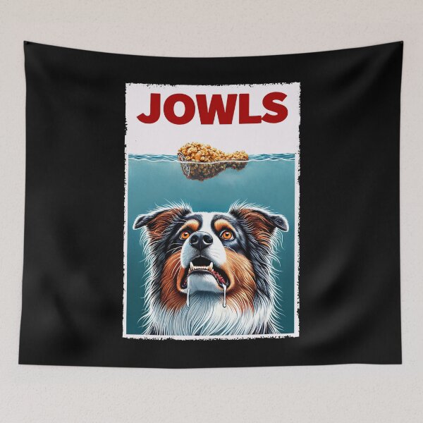 Item preview, Funny Australian Shepherd and Fried Chicken Parody Jowls Dog Lover designed and sold by Kimberley King Art  King Art.