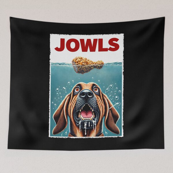 Item preview, Funny Bloodhound and Fried Chicken Parody Jowls Dog Lover designed and sold by Kimberley King Art  King Art.
