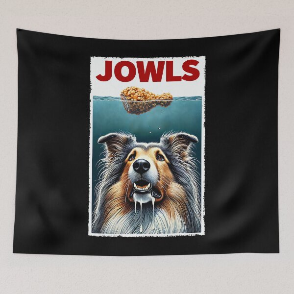 Item preview, Funny Collie and Fried Chicken Parody Jowls Dog Lover designed and sold by Kimberley King Art  King Art.