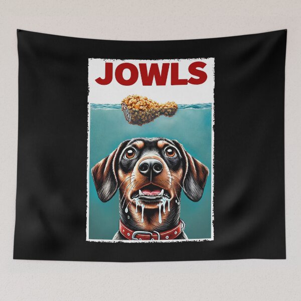 Item preview, Funny Dachshund and Fried Chicken Parody Jowls Dog Lover designed and sold by Kimberley King Art  King Art.