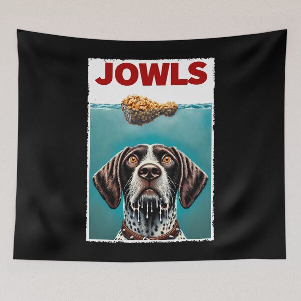 Item preview, Funny German Shorthaired Pointer and Fried Chicken Parody Jowls Dog Lover designed and sold by Kimberley King Art  King Art.