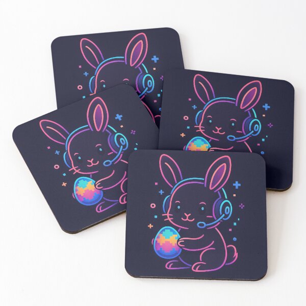 Item preview, Easter Bunny with Headset – Retro Pixel Art Design designed and sold by Attystic.