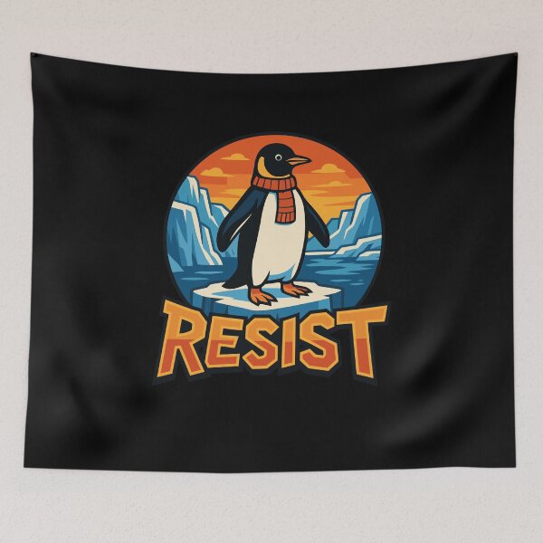 Item preview, Resist Penguin designed and sold by varioarts.