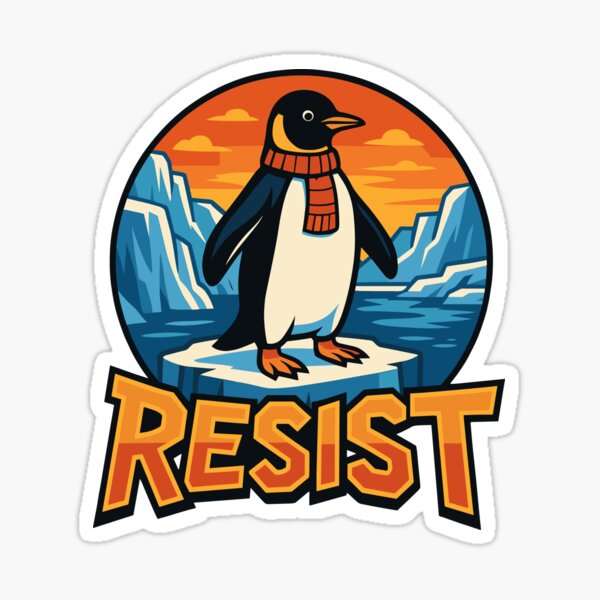 Item preview, Resist Penguin designed and sold by varioarts.