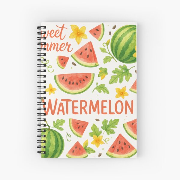 Vista previa del artículo con la obra «Sandía de verano dulce: un bonito diseño de acuarela de frutas», diseñado y vendido por CoolSipDesigns.