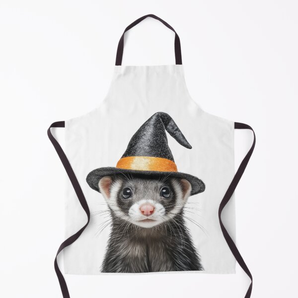 Item preview, Ferret Wearing Halloween Witch Hat designed and sold by LazyOwlStore.