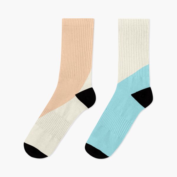 Item preview, Minimalist Abstract Color Blocks in Light Blue, Peach and Light Yellow Orange designed and sold by JulzPink.