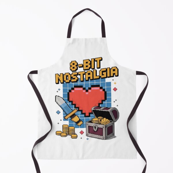 Item preview, 8-Bit Nostalgia Retro Pixel Art Gamer Treasure Heart Sword Design designed and sold by pixelpopplanet.