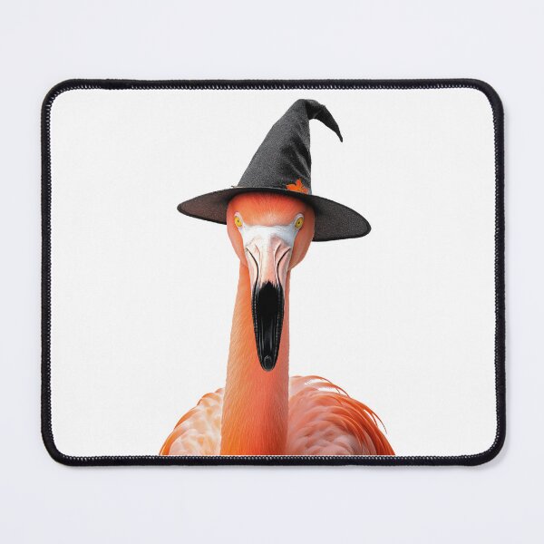 Item preview, Flamingo Wearing Halloween Witch Hat designed and sold by LazyOwlStore.