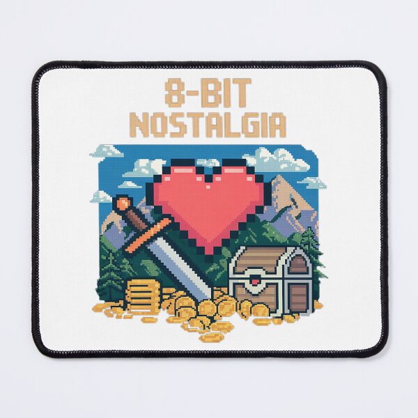 Item preview, 8-Bit Nostalgia Retro Pixel RPG Adventure Sword and Treasure Design designed and sold by pixelpopplanet.