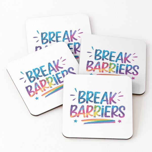 Item preview, Break Barrier - Watercolor Motivational Quotes designed and sold by RiceArtShop.