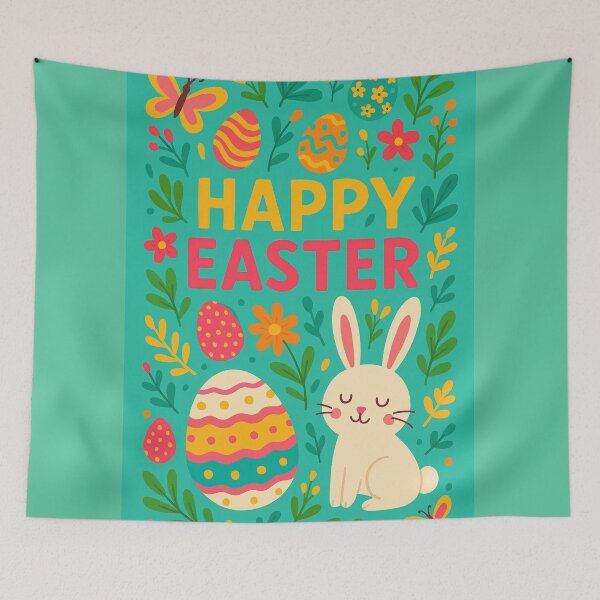 Item preview, Easter, holiday, happy Easter, rabbit, egg, cheerful, colours, colourful, funny  designed and sold by B-M-Store.