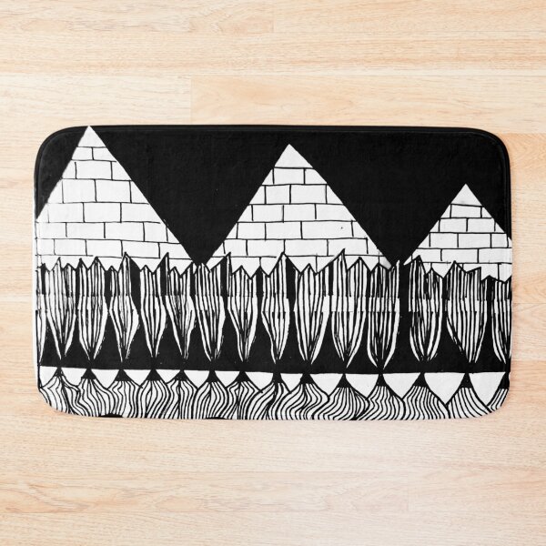 Item preview, Egyptian pyramids Of Giza Black and White Ink Drawing  designed and sold by Andrew White Art.