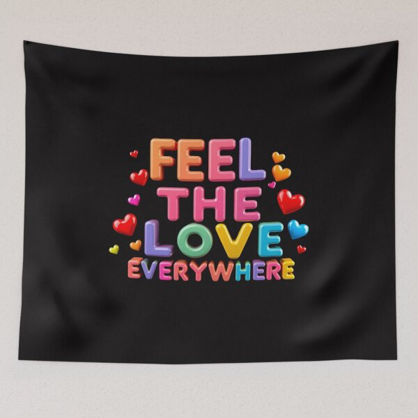 Item preview, FEEL THE LOVE EVERYWHERE T-SHIRT – Spread Positivity in Style! designed and sold by Mikel-empire.