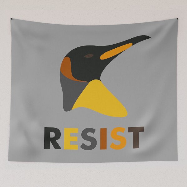 Item preview, Flippers Up! Funny Penguin Protest Design – Resist Tariffs, Political Satire, Cute Activist Animal. designed and sold by artworkathome.