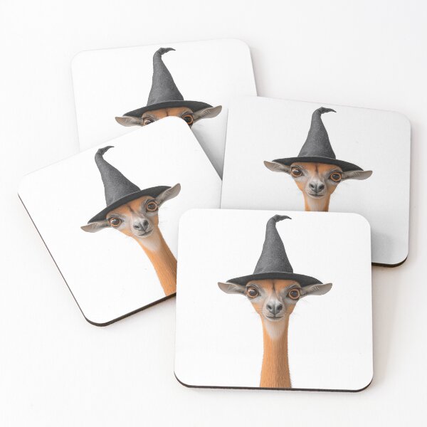 Item preview, Gerenuk Wearing Halloween Witch Hat designed and sold by LazyOwlStore.