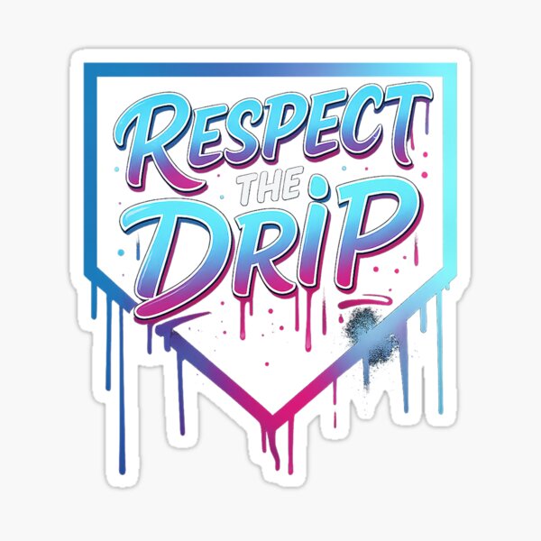 Baseball Drip Boys Ice Cream Drip Youth Respect The Drip Sticker