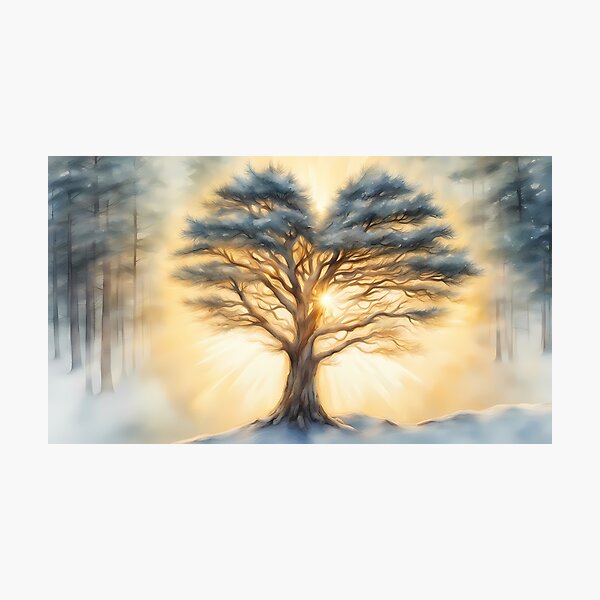 Item preview, Winter Sunrise Tree designed and sold by BookCovered.