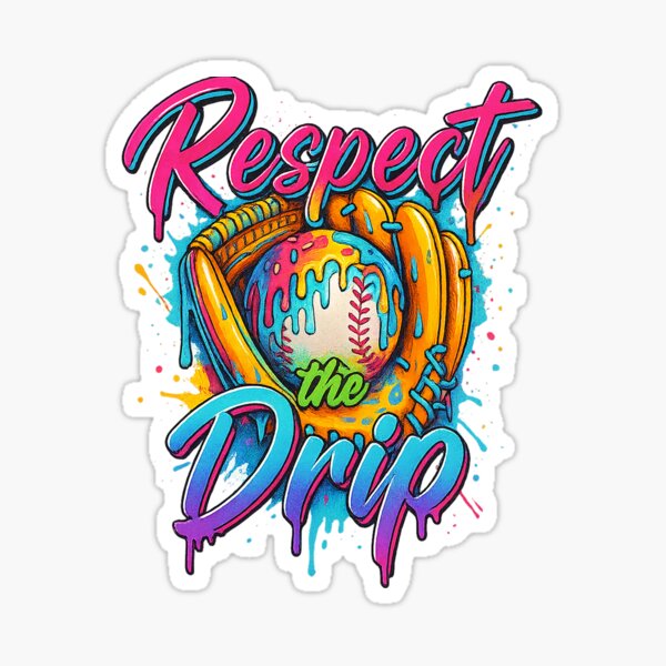 Baseball Drip Boys Ice Cream Drip Youth Respect The Drip Sticker