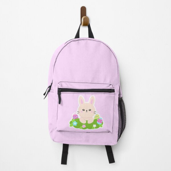 Item preview, Cute Easter Bunny Popping Out of Grass with Colorful Eggs and Spring Flowers – Fun Holiday Sticker designed and sold by BubiStudio.