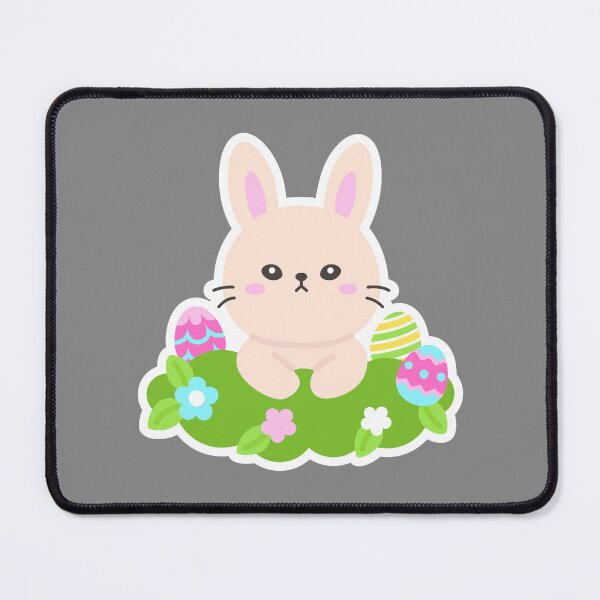 Item preview, Cute Easter Bunny Popping Out of Grass with Colorful Eggs and Spring Flowers – Fun Holiday Sticker designed and sold by BubiStudio.