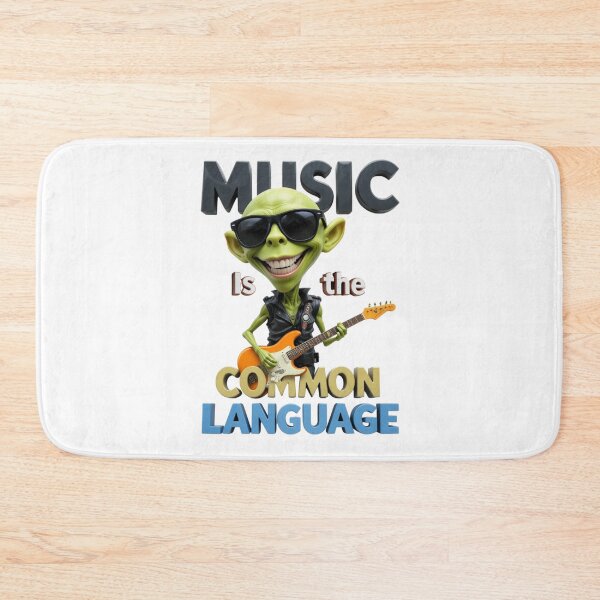 Item preview, Music Is the Common Language – Alien Guitarist Design designed and sold by AleksKos.