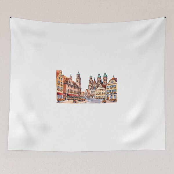 Item preview, Watercolor Munich T-shirt – Traditional Bavarian art design designed and sold by StormArte.