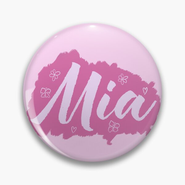Item preview, Mia sticker - pink bookbag, scribbles name designed and sold by marlenaki.