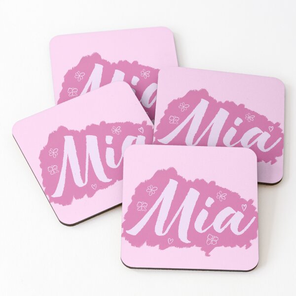 Item preview, Mia sticker - pink bookbag, scribbles name designed and sold by marlenaki.