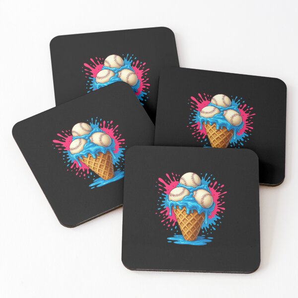 Item preview, Baseball Ice Cream Funny Ice Cream Baseball Drip Watercolor designed and sold by diyoor.