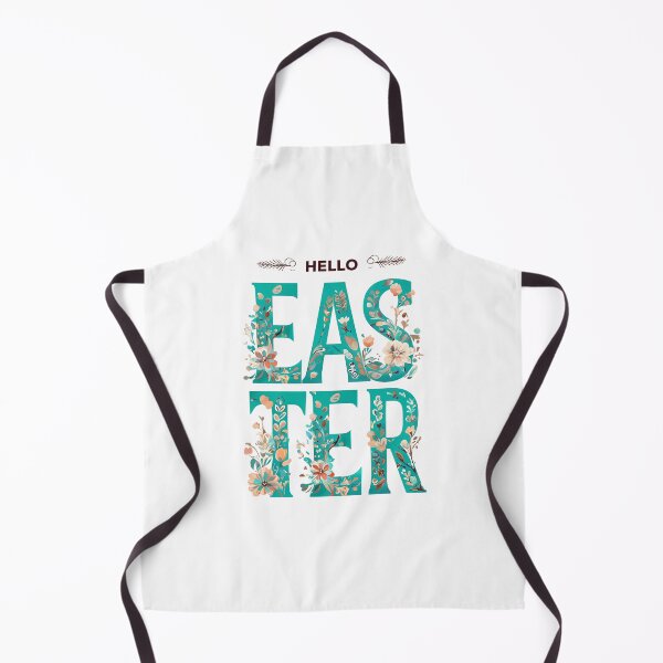 Item preview, Floral Hello Easter Typography Design, Spring Holiday Art Print, Sticker & Greeting Card designed and sold by FTSstyles.