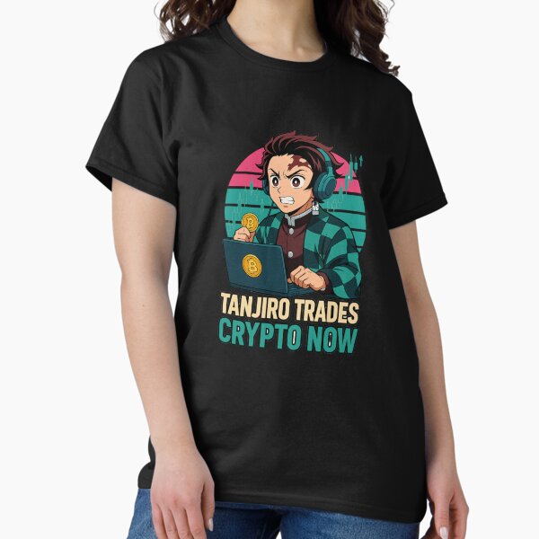 Item preview, Tanjiro Trades Crypto Now – Anime x Crypto Meme Design designed and sold by ColorSplash123.