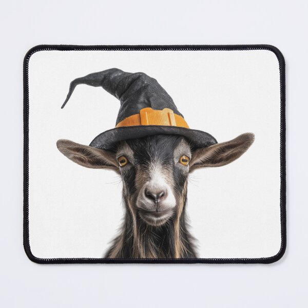 Item preview, Goat Wearing Halloween Witch Hat designed and sold by LazyOwlStore.