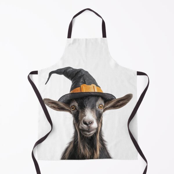 Item preview, Goat Wearing Halloween Witch Hat designed and sold by LazyOwlStore.