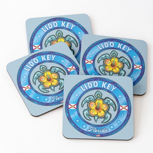 Item preview, Lido Key Florida sea turtle hibiscus designed and sold by studioss76.