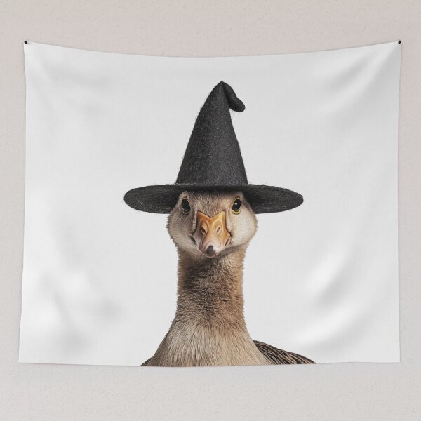 Item preview, Goose Wearing Halloween Witch Hat designed and sold by LazyOwlStore.