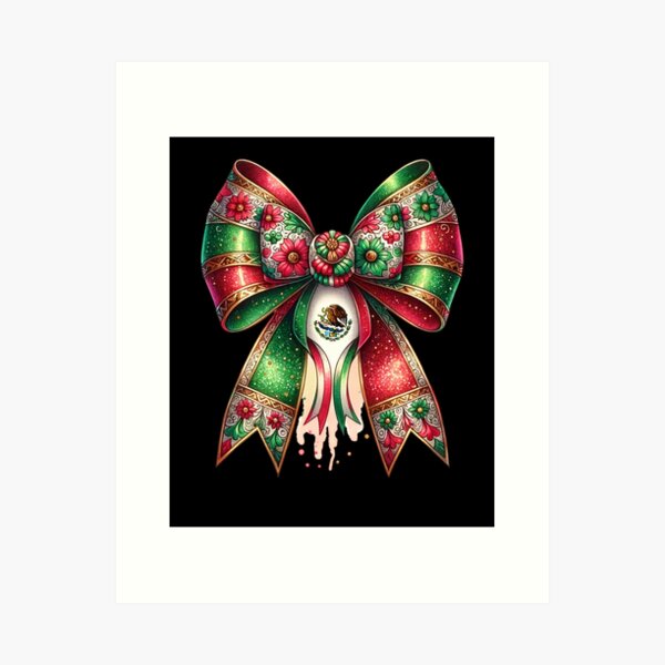 Aperçu de l'œuvre T-shirt Coquette Bow Drapeau mexicain Cadeaux Cinco de Mayo pour filles créée et vendue par facegm.
