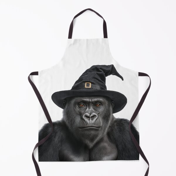 Item preview, Gorilla Wearing Halloween Witch Hat designed and sold by LazyOwlStore.