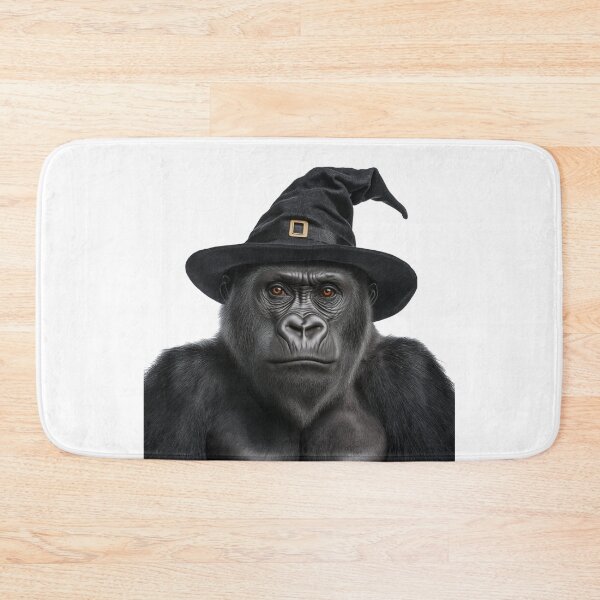 Item preview, Gorilla Wearing Halloween Witch Hat designed and sold by LazyOwlStore.