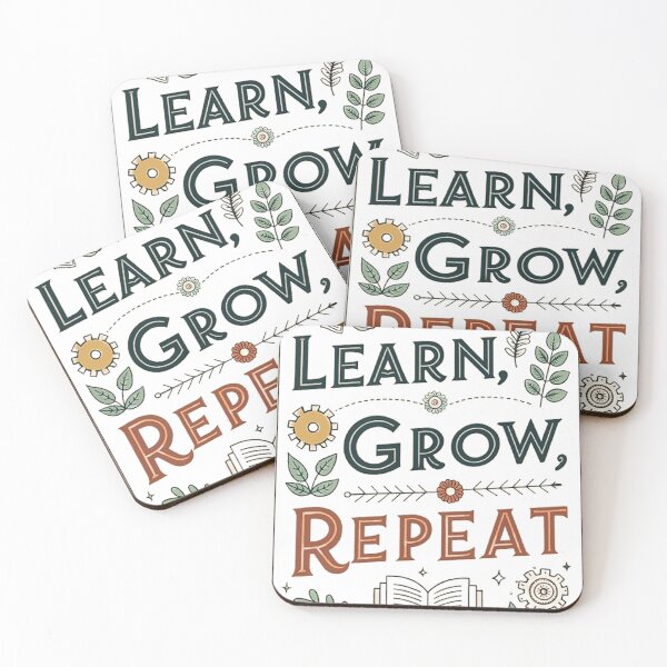 Item preview, LEARN, GROW, REPEAT designed and sold by likbatonboot.