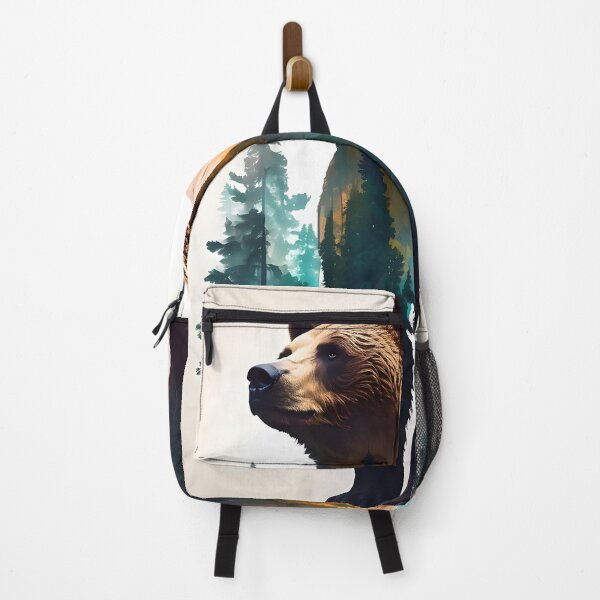 Item preview, Men's Bear Graphic Tee Bear Print Hoodie Wildlife Graphic Sweatshirt Nature Print T-Shirt designed and sold by naivnoia.