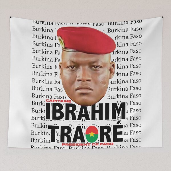 Item preview, Ibrahim Traoré Burkina Faso designed and sold by Wolagno.